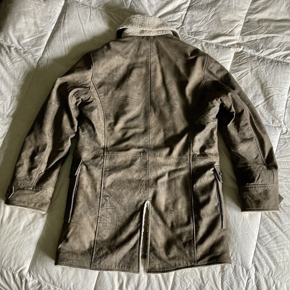 NWOT BIX13 Men's 46 Premium Quality Leather Coat Tom Hardy Bane Faux Shearling - Picture 15 of 16